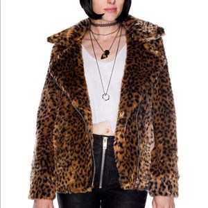UNIF Donna Coat cheetah faux fur jacket